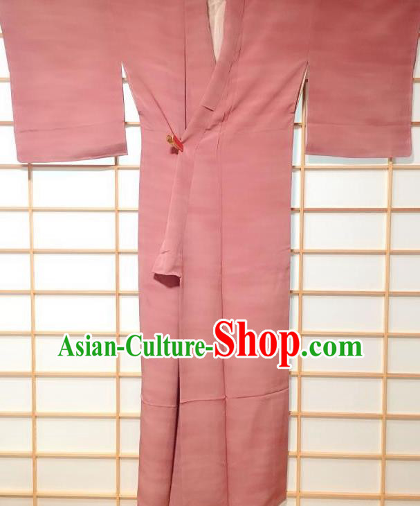 Traditional Japanese Deep Pink Furisode Kimono Japan Yukata Dress Costume for Women