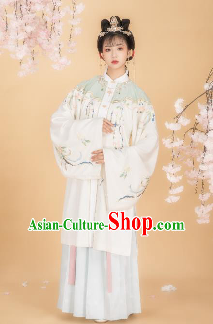 Chinese Traditional Ming Dynasty Patrician Girl Blouse and Skirt Ancient Royal Infanta Historical Costumes for Women