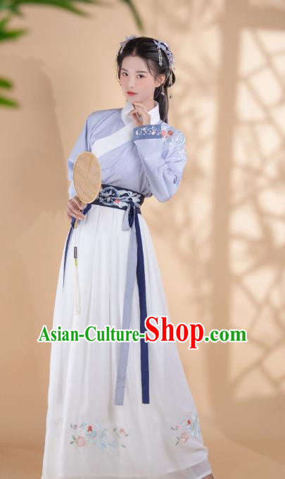 Chinese Traditional Ancient Ming Dynasty Young Lady Historical Costumes for Women