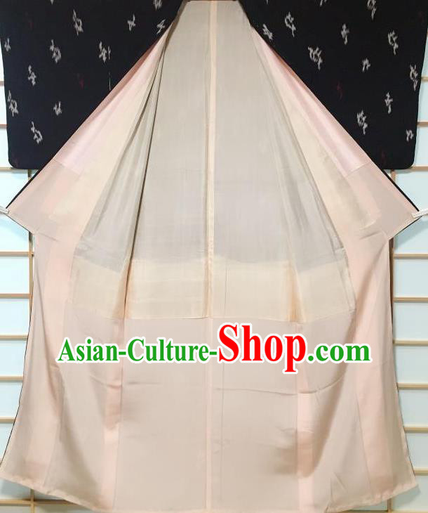 Japanese Classical Pattern Black Kimono Japan Traditional Yukata Dress Costume for Women