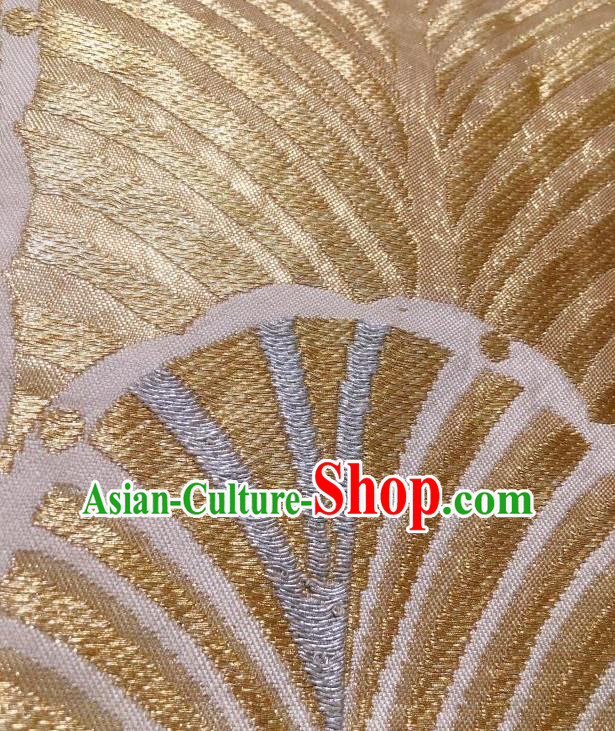 Japanese Traditional Embroidered Golden Brocade Waistband Japan Kimono Yukata Belt for Women