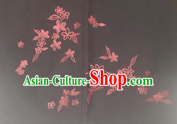 Japanese Traditional Pattern Embroidered Black Haori Jacket Japan Kimono Overcoat Costume for Men