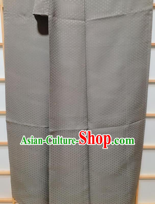 Traditional Japanese Classical Grey Kimono Japan Yukata Costume for Men