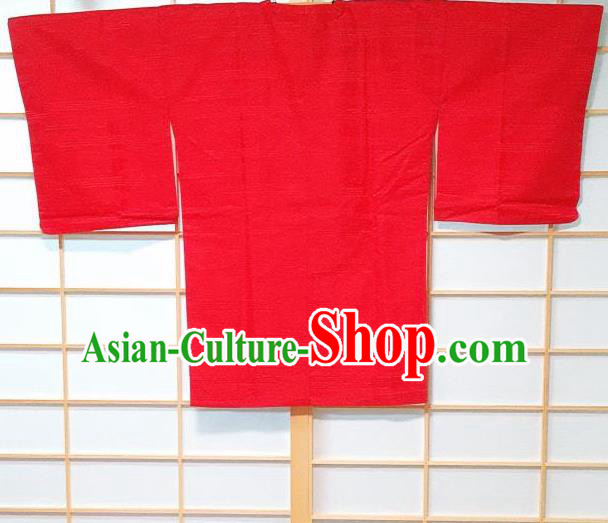 Japanese Traditional Classical Pattern Red Haori Jacket Japan Kimono Overcoat Costume for Women