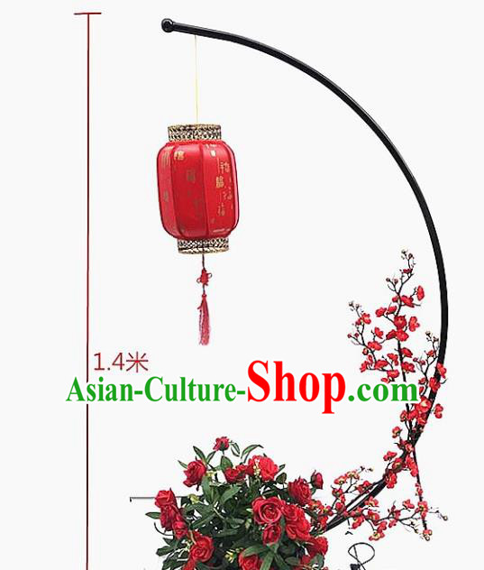 Chinese Traditional Red Lamp Wedding Floor Lanterns Handmade Palace Lantern