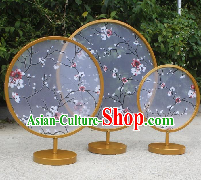 Handmade Chinese Iron Art Desk Folding Screens Traditional Wedding Decoration