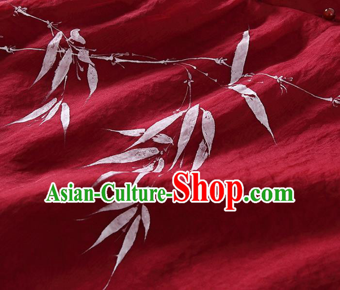 Traditional Chinese Tang Suit Red Qipao Dress Blogger Li Ziqi Cheongsam Costume for Women