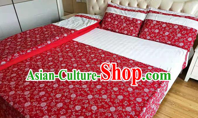 Chinese Traditional Classical Pattern Red Quilt Cover Wedding Bedclothes