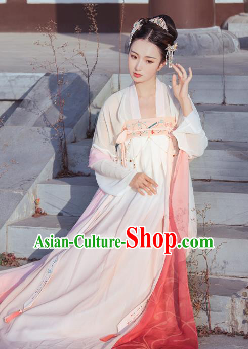 Traditional Chinese Tang Dynasty Palace Lady Historical Costumes Ancient Court Maid Hanfu Dress for Women
