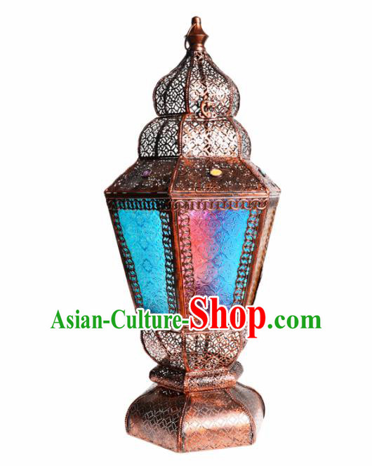 Southeast Asia Traditional Desk Lantern Thailand Handmade Iron Grass Elephant Lanterns