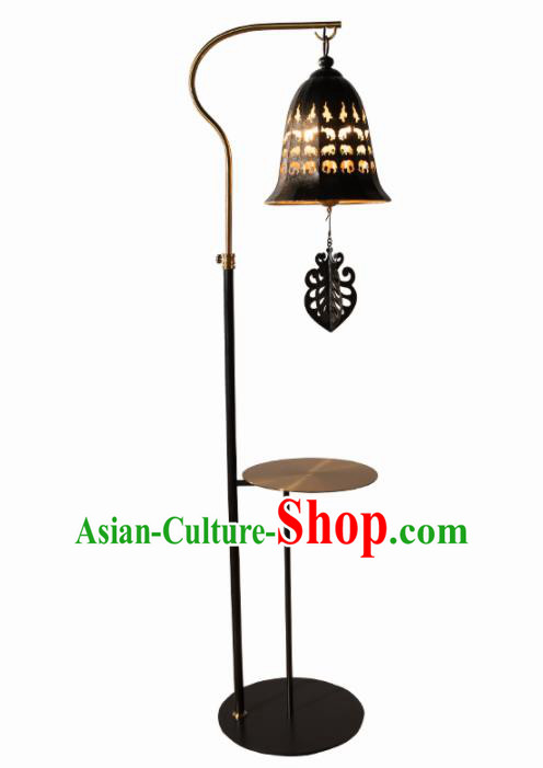 Southeast Asia Traditional Floor Lantern Thailand Handmade Iron Bell Lanterns