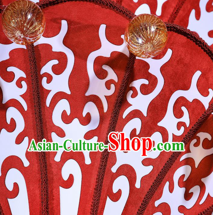 Asian Traditional Red Cloth Ceiling Lantern Thailand Handmade Lanterns Hanging Lamps