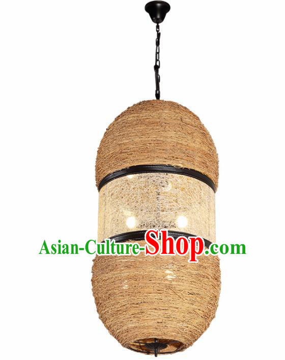 Asian Traditional Rattan Ceiling Lantern Thailand Handmade Lanterns Hanging Lamps