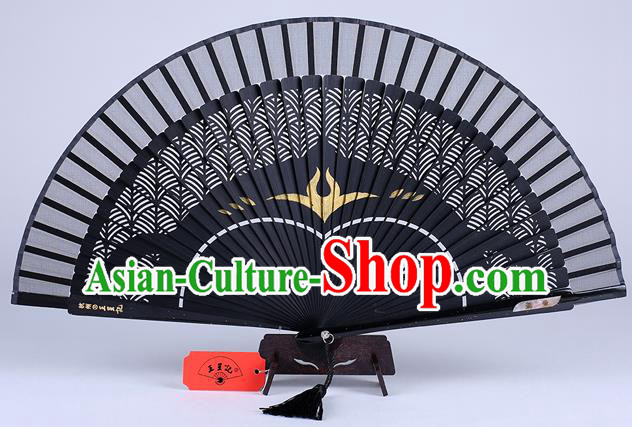 Traditional Chinese Handmade Carving Zodiac Monkey Folding Fan China Bamboo Accordion Fan Oriental Fan