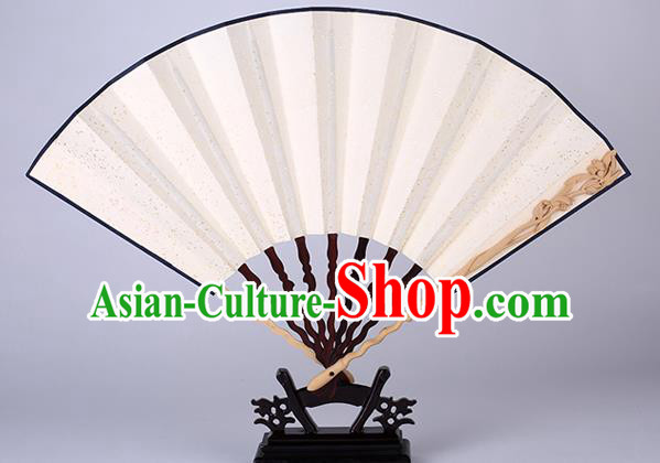 Traditional Chinese Handmade Carving Orchid Paper Folding Fan China Accordion Fan Oriental Fan