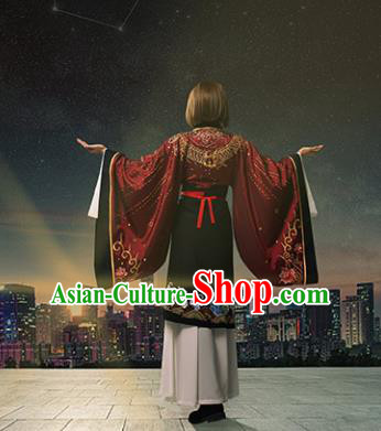 Chinese Traditional Han Dynasty Historical Costume Ancient Princess Red Hanfu Dress for Women