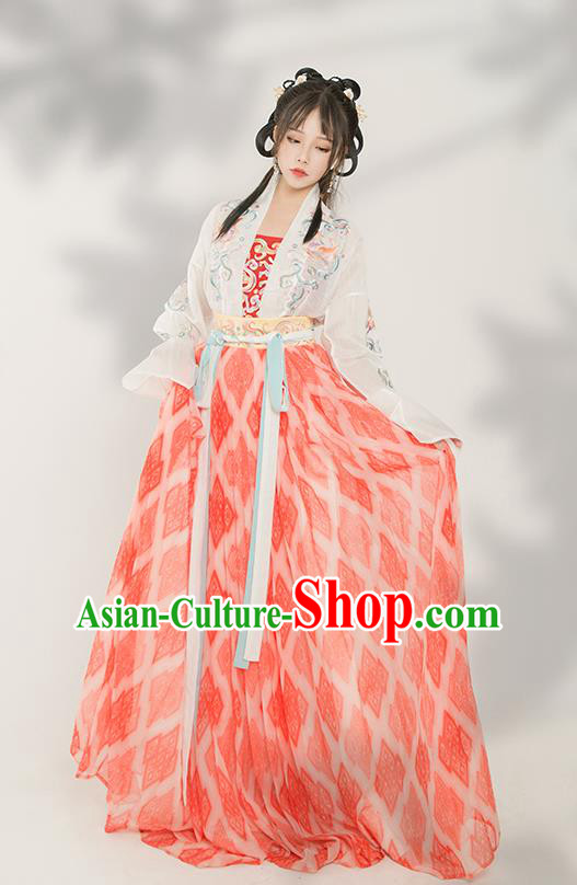 Chinese Traditional Tang Dynasty Palace Lady Historical Costume Ancient Princess Hanfu Dress for Women