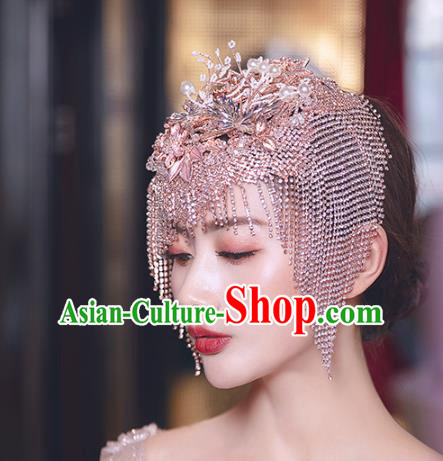 Top Grade Bride Champagne Hair Clasp Wedding Hair Accessories for Women