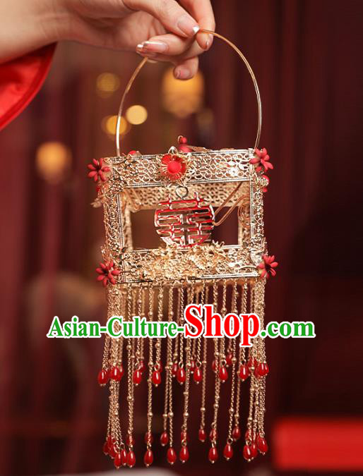 Chinese Ancient Wedding Portable Lantern Accessories Traditional Bride Prop for Women