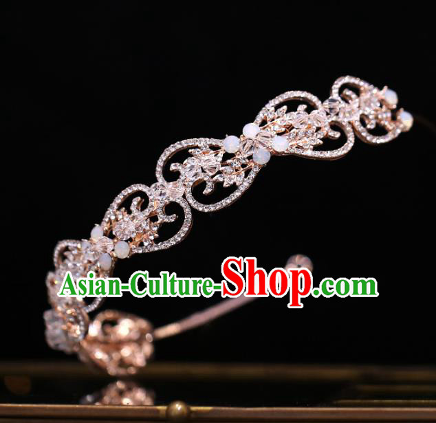 Top Grade Bride Baroque Crystal Hair Clasp Royal Crown Wedding Hair Accessories for Women