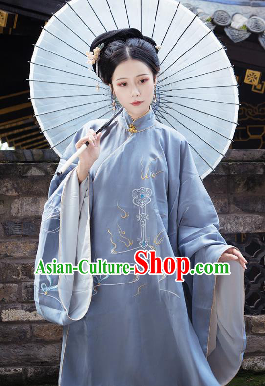 Chinese Traditional Ming Dynasty Hanfu Embroidered Dress Ancient Palace Princess Historical Costume for Women