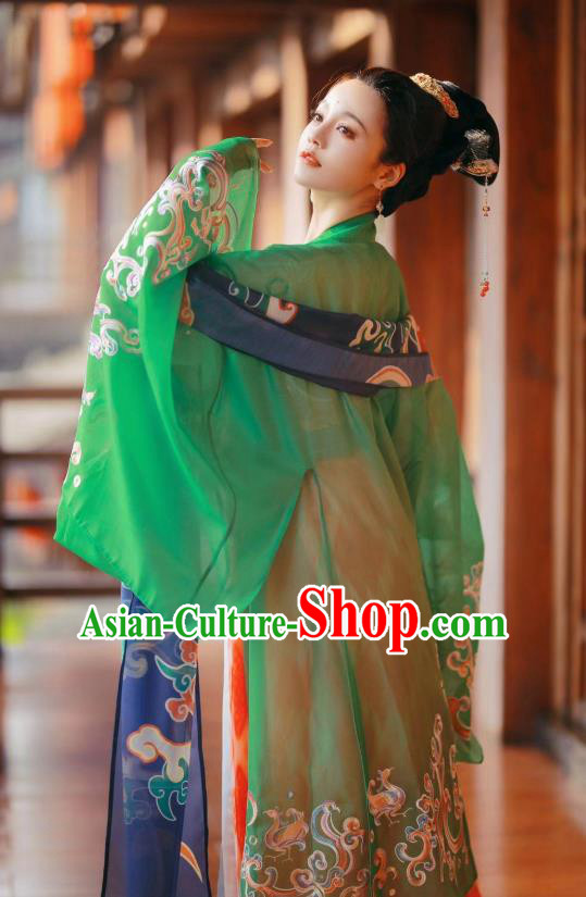 Chinese Traditional Tang Dynasty Historical Costume Ancient Royal Princess Hanfu Dress for Women