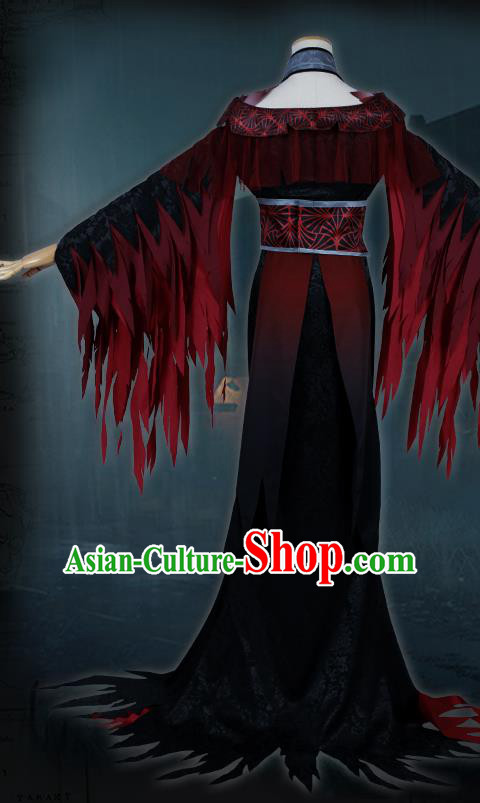 Traditional Chinese Cosplay Queen Black Dress Costume Ancient Female Swordsman Hanfu Costume for Women