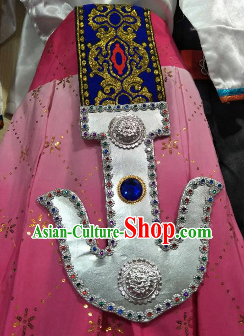 Chinese Zang Nationality Belts Pendant Handmade Traditional Tibetan Ethnic Waistband Accessories for Women