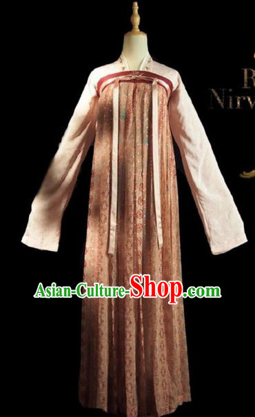 Chinese Ancient Court Maid A Bao Costume Historical Drama Royal Nirvana Lu Wenxi Song Dynasty Hanfu Dress for Women