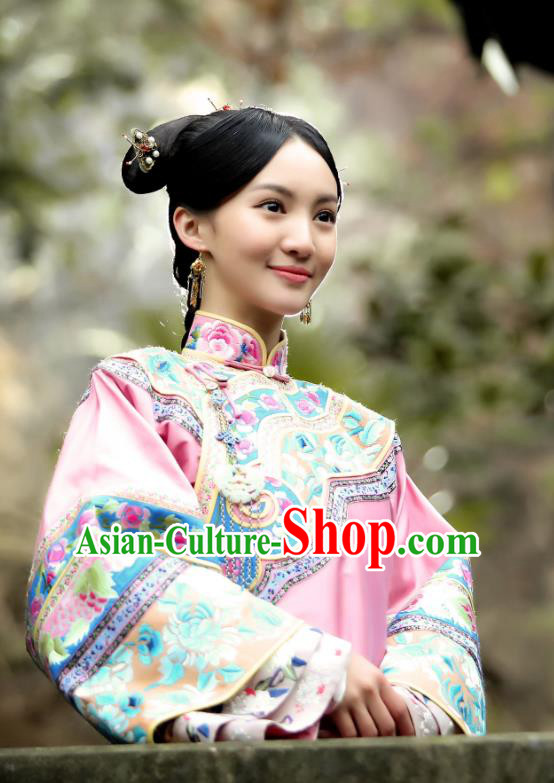 Chinese Ancient Drama WuXin The Monster Killer Qing Dynasty Noble Lady Li Yueya Costume and Headpiece for Women