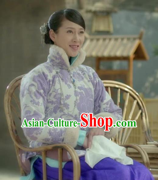 Chinese Ancient Qing Dynasty Concubine Drama WuXin The Monster Killer Costume and Headpiece for Women