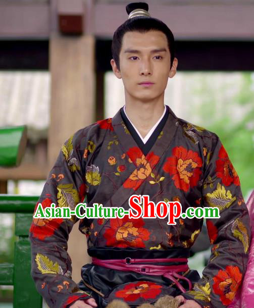 Chinese Ancient Crown Prince Qi Sheng Clothing Historical Drama Go Princess Go Costume and Headpiece for Men