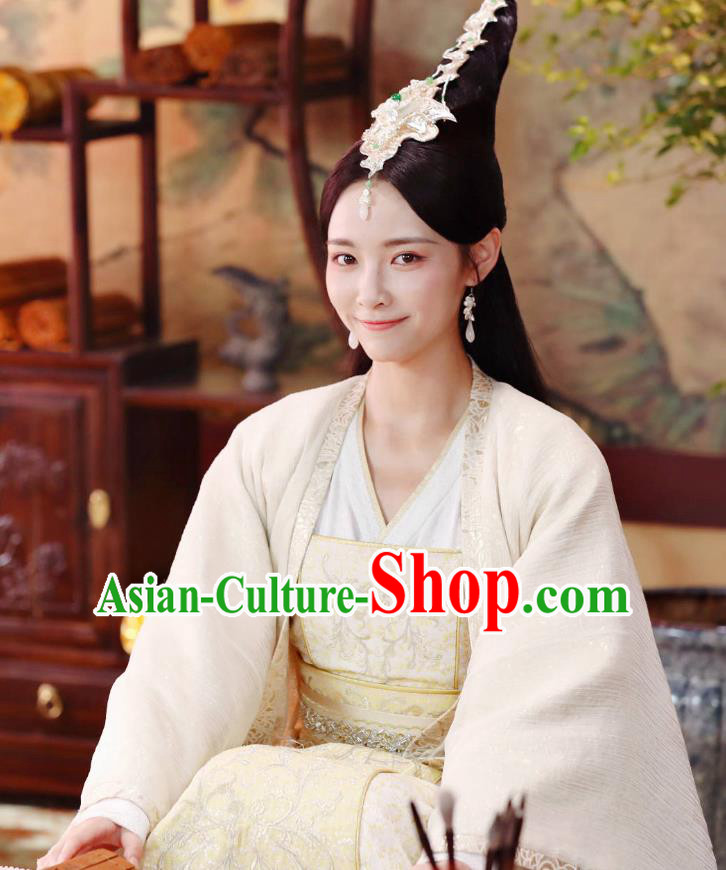 Chinese Ancient Princess Chu Qingge Hanfu Dress Drama Legend of Yun Xi Costume and Headpiece for Women
