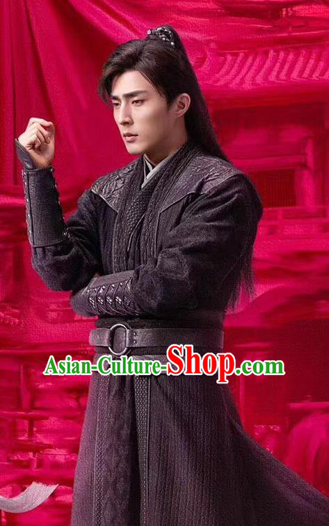 Chinese Ancient Swordsman Su Fu Clothing Historical Drama Miss Truth Tang Dynasty Costume and Headpiece for Men