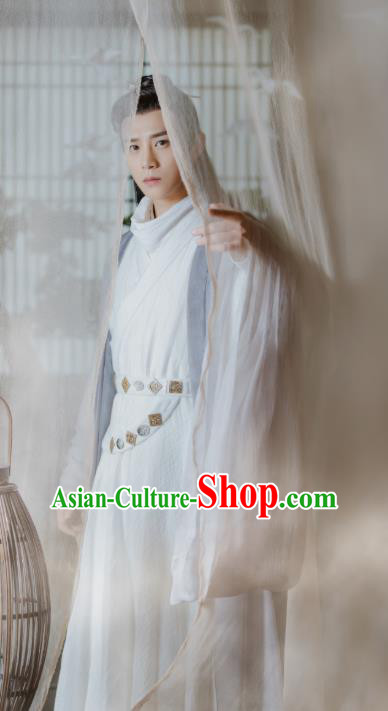 Chinese Ancient Royal Highness Mu Beiyan Clothing Historical Drama The Love Lasts Two Minds Costume and Headpiece for Men