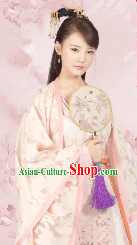 Chinese Ancient Princess Han Ruoxue Hanfu Dress Drama Legend of Yun Xi Costume and Headpiece for Women