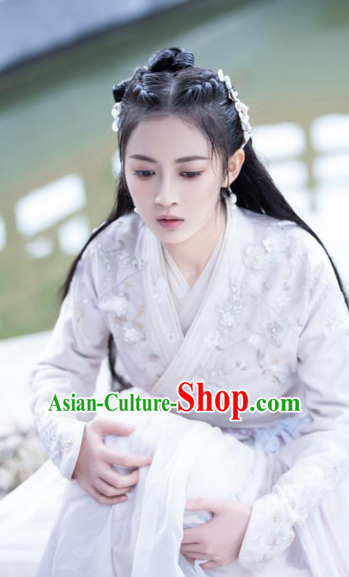 Drama The Love Lasts Two Minds Chinese Ancient Princess Yuan Qingli Hanfu Dress Costume and Headpiece for Women