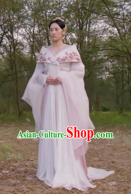 Chinese Ancient Princess Chang Le Hanfu Dress Drama The Love Lasts Two Minds Costume and Headpiece for Women