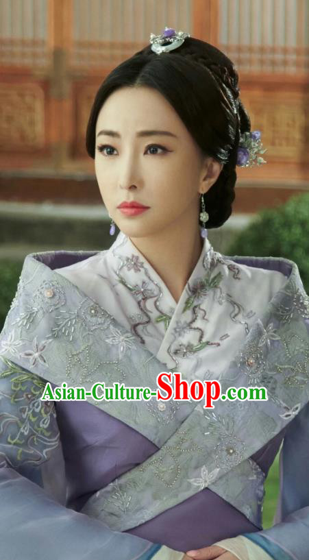 Chinese Ancient Patrician Countess Hanfu Dress Drama The Love Lasts Two Minds Costume and Headpiece for Women