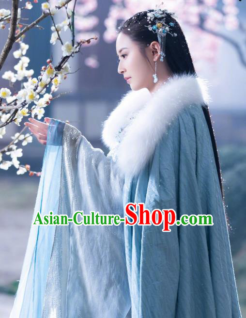 Chinese Ancient Noble Lady Yuan Qingli Hanfu Dress Drama The Love Lasts Two Minds Costume and Headpiece for Women