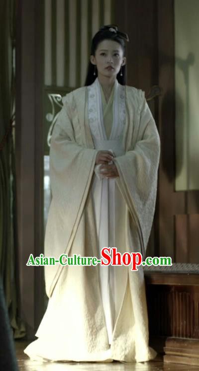 Chinese Ancient Royal Princess Lin Wan Er Historical Drama Qing Yu Nian Joy of Life Costume and Headpiece Complete Set