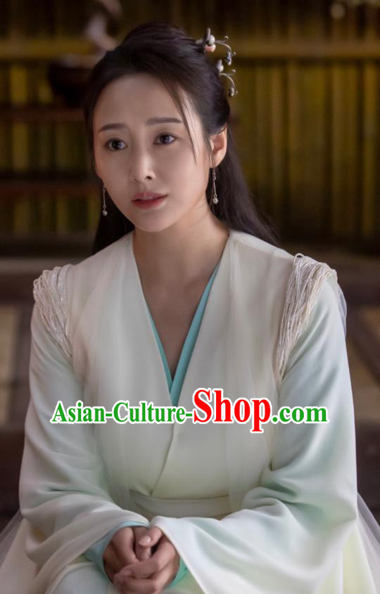 Chinese Ancient Imperial Consort of Qi Si Lili Historical Drama Qing Yu Nian Joy of Life Costume and Headpiece Complete Set