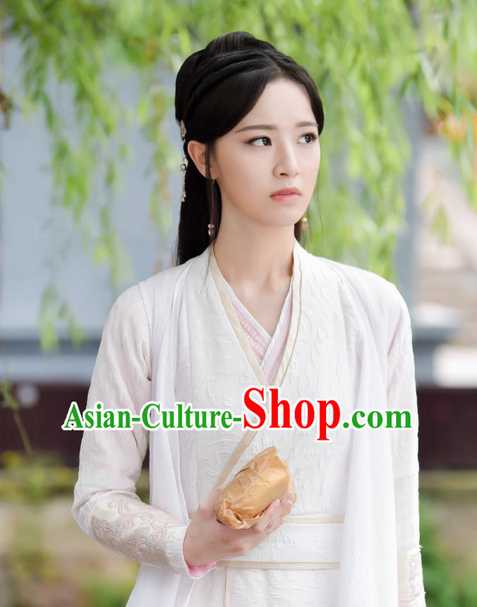 Chinese Ancient Female Swordsman Tie Xinlan Hanfu Dress Drama Handsome Siblings Costume and Headpiece for Women