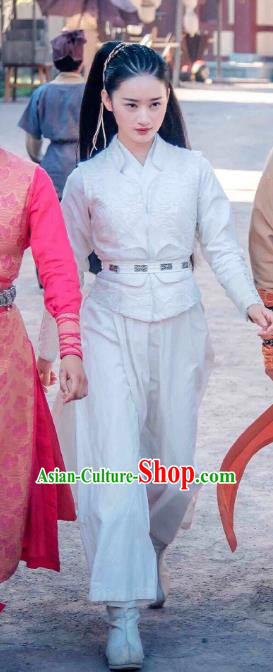 Chinese Historical Drama A Step Into The Past Ancient Qin Dynasty Swordsman Xing Yun Costume and Headpiece for Women