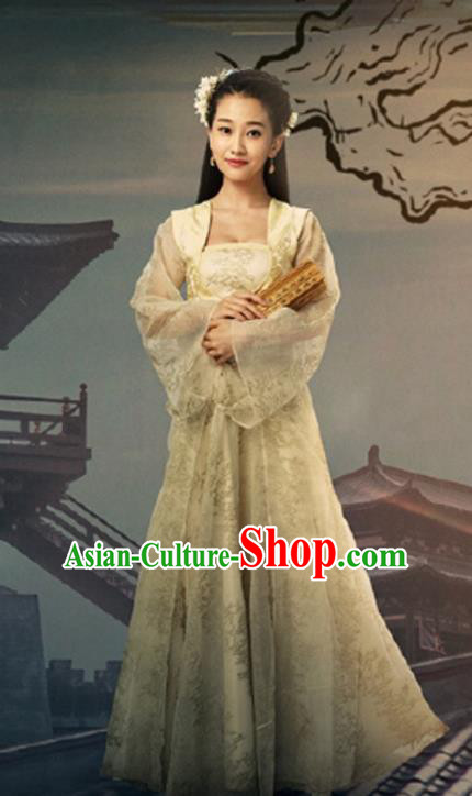 Chinese Historical Drama A Step Into The Past Ancient State of Zhao Princess Costume and Headpiece for Women