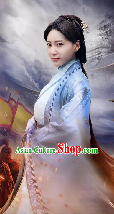 Chinese Historical Drama A Step Into The Past Ancient State of Zhao Princess Zhao Qian Costume and Headpiece for Women