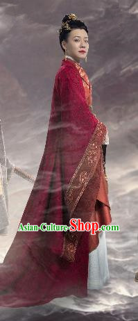 Chinese Drama Guardians of The Ancient Oath Empress Dowager Costume and Headpiece for Women
