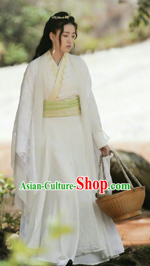 Chinese Ancient Swordswoman Su Ying Hanfu Dress Drama Handsome Siblings Costume and Headpiece for Women