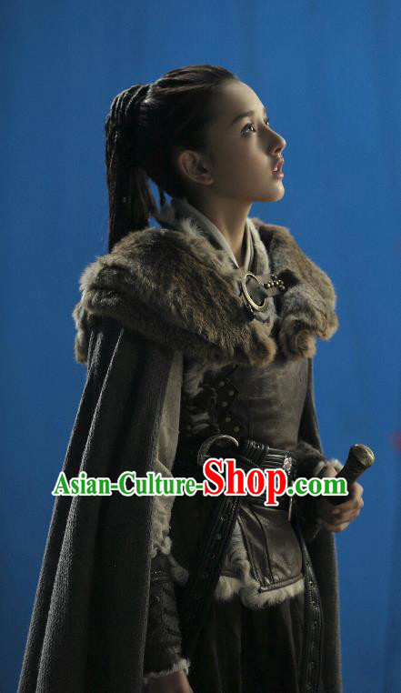 Chinese Historical Drama Guardians of The Ancient Oath Swordsman Baili Hongyi Costume and Headpiece for Women