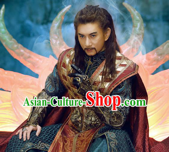 Chinese Ancient Suzerain King Clothing Historical Drama The Legend of Zu Costume for Men